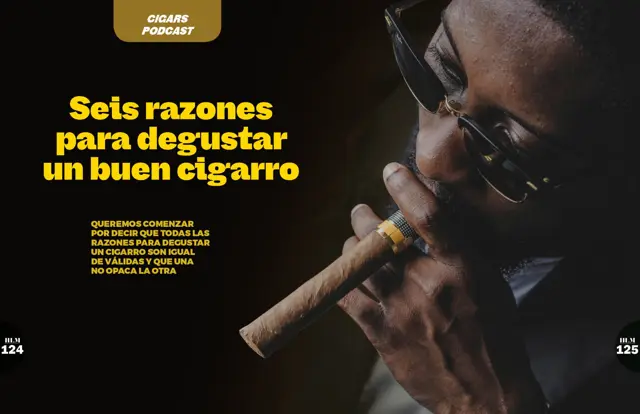 Apertura impresa de Seis razones para degustar un buen cigarro